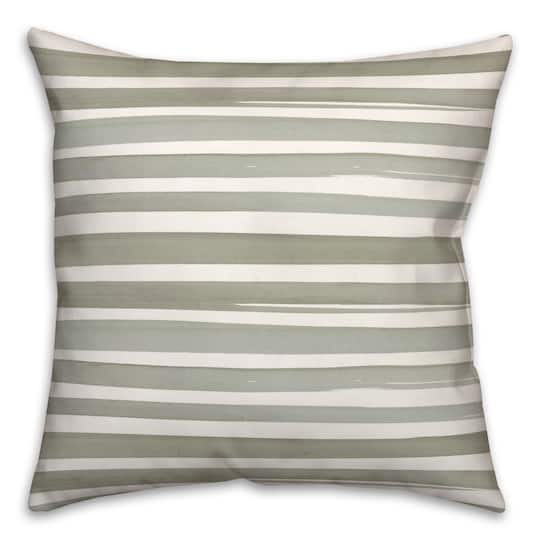 Watercolor Stripes Throw Pillow